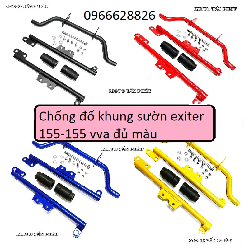 Chống đổ Exciter 155 | Chống đổ ex155vva khung sườn moto tấn phát