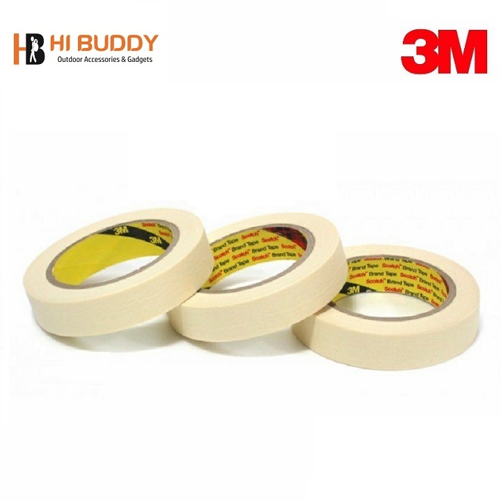 Combo 5 Băng keo giấy siêu dính cao cấp  3M Masking Tape 320 Trắng