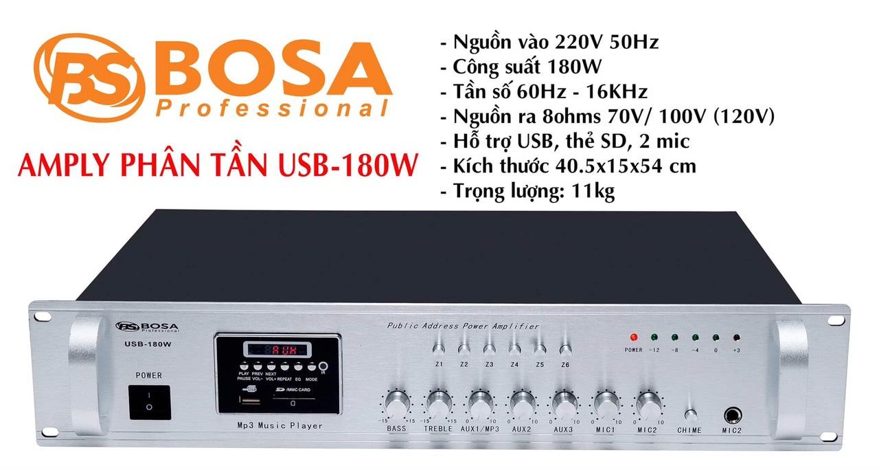 Amply phân tần bosa usb-180w