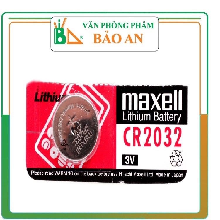 Pin CR2032 3V Maxell - Văn phòng phẩm Bảo An
