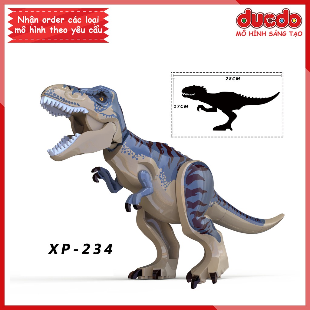 Siêu khủng long bạo chúa T REX Jurassic World bản đặc biệt - Đồ chơi Lắp ghép Minifigues Mini Mô hình Koruit XP234