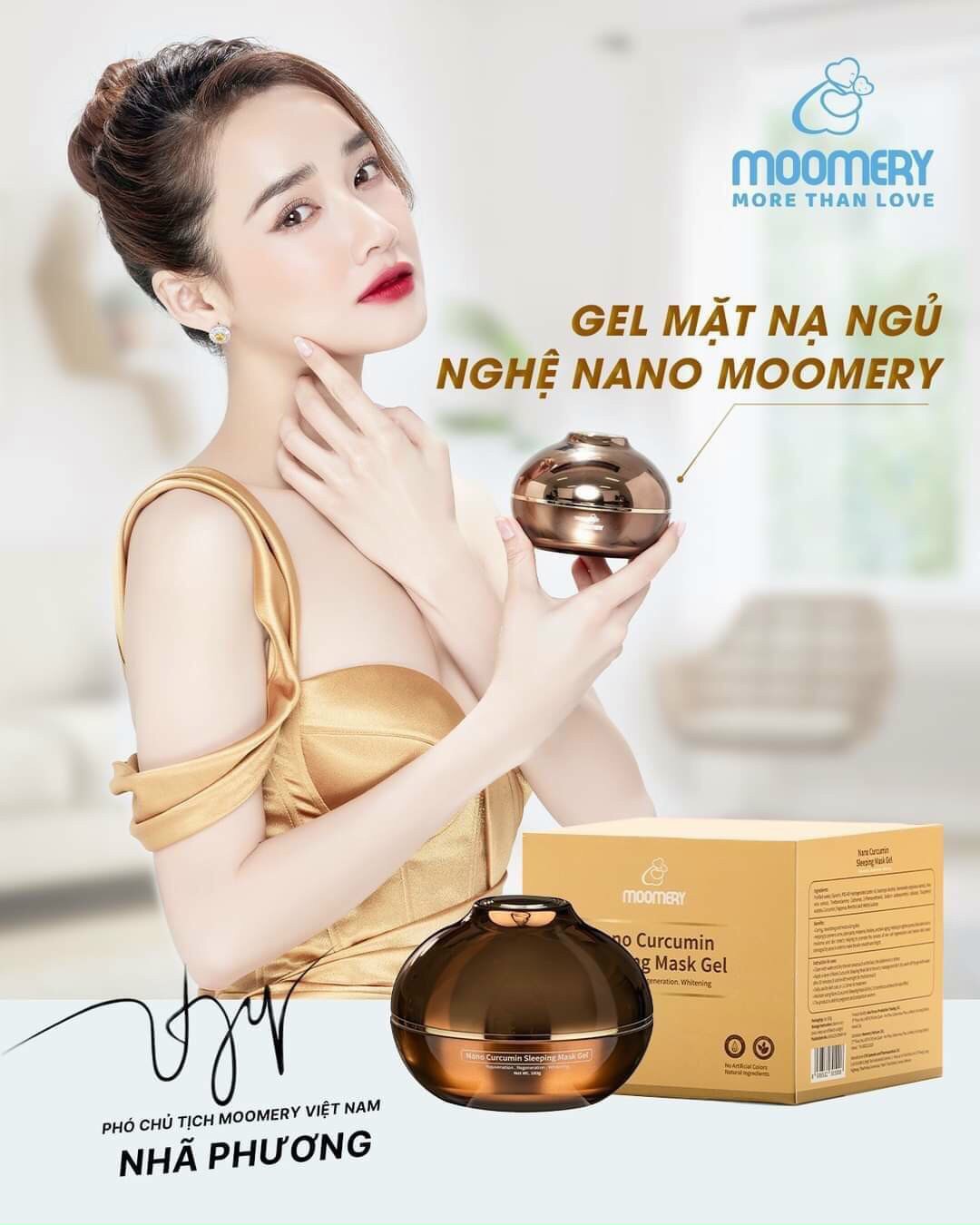 Gel mặt nạ ngủ nghệ nano moomery , mặt nạ ngủ nhã phương , gel mặt nghệ 100% từ thiên nhiên
