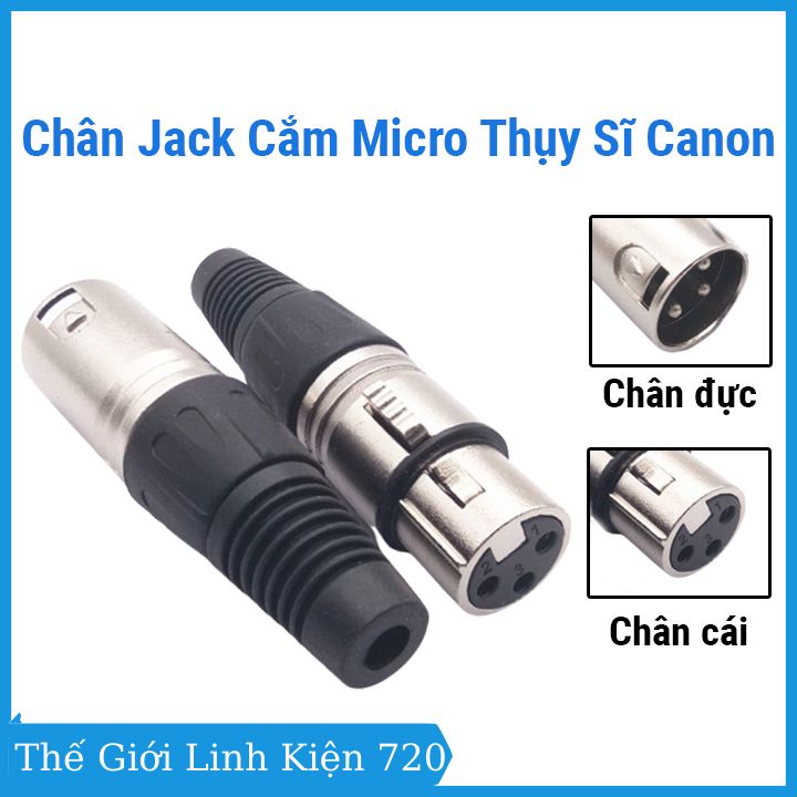 Chân jack cắm micro thuỵ sĩ canon 3 lõi xlr canon 3 chân