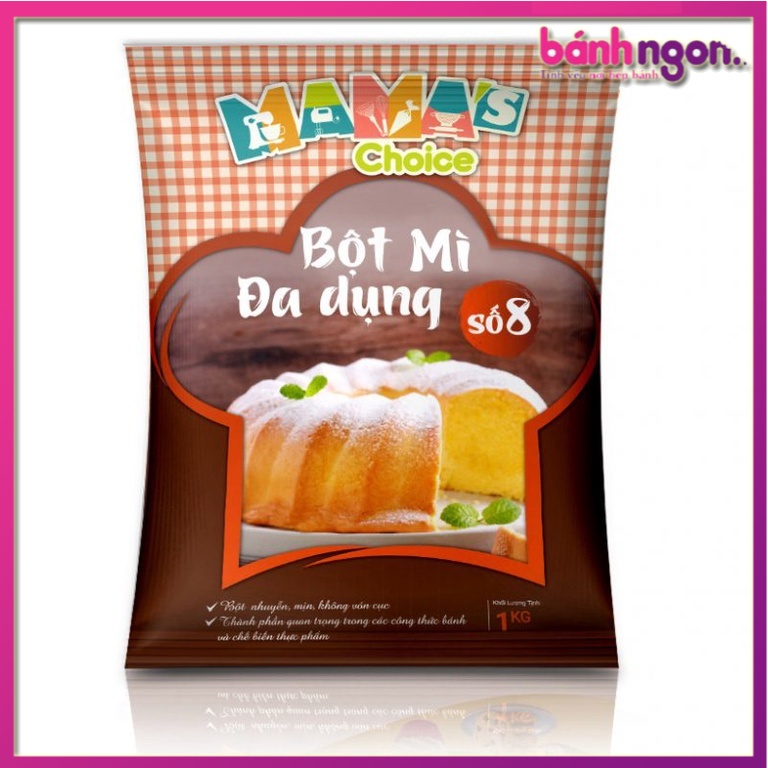 Bột mỳ mama’s choice 8/bột mỳ số 8/cake flour 1kg