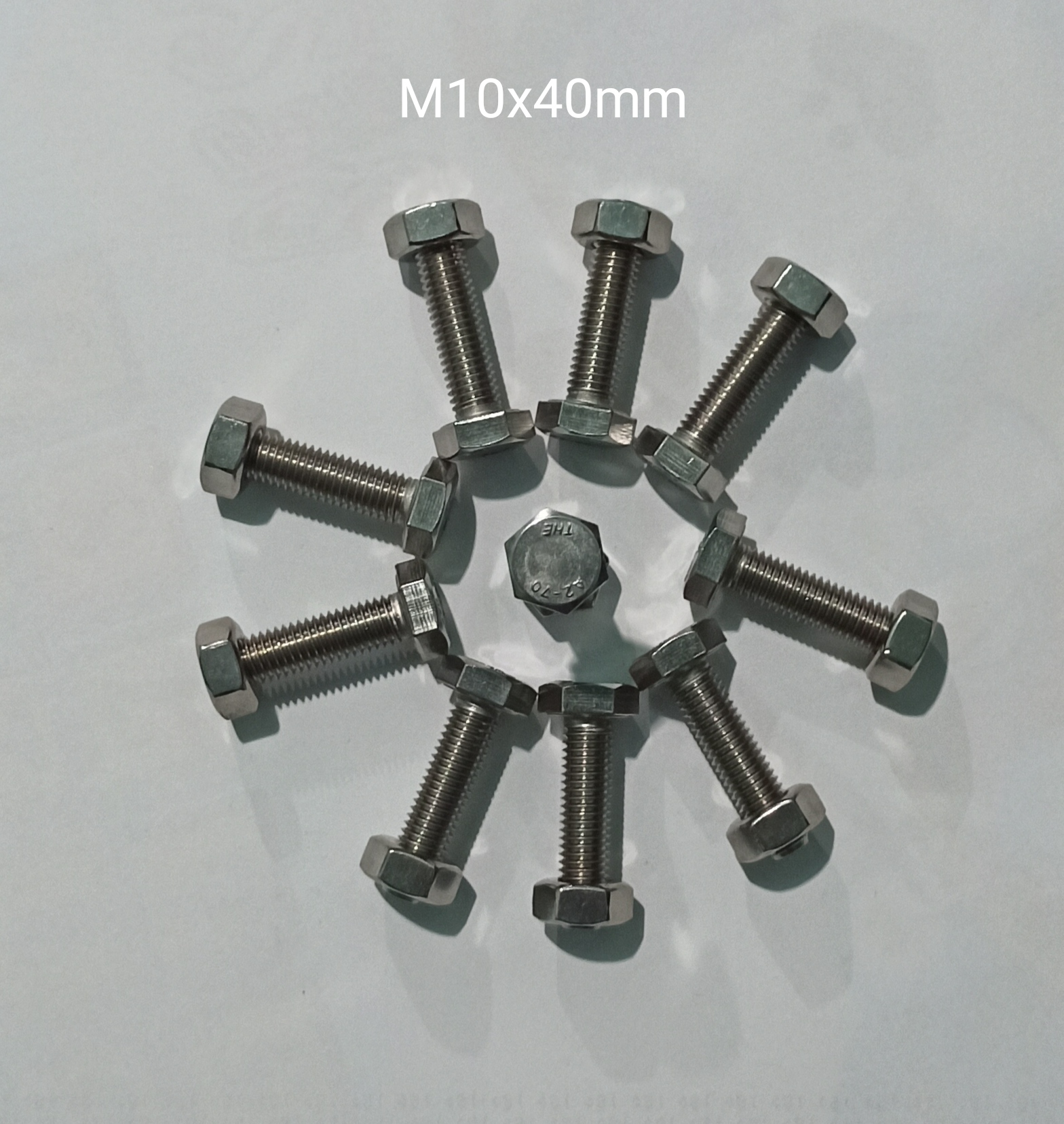 M10x40mm INOX 304 COMBO 10 Bu Long Con Tán INOX Chống Gỉ, 10 Li 4 Phân chống gĩ