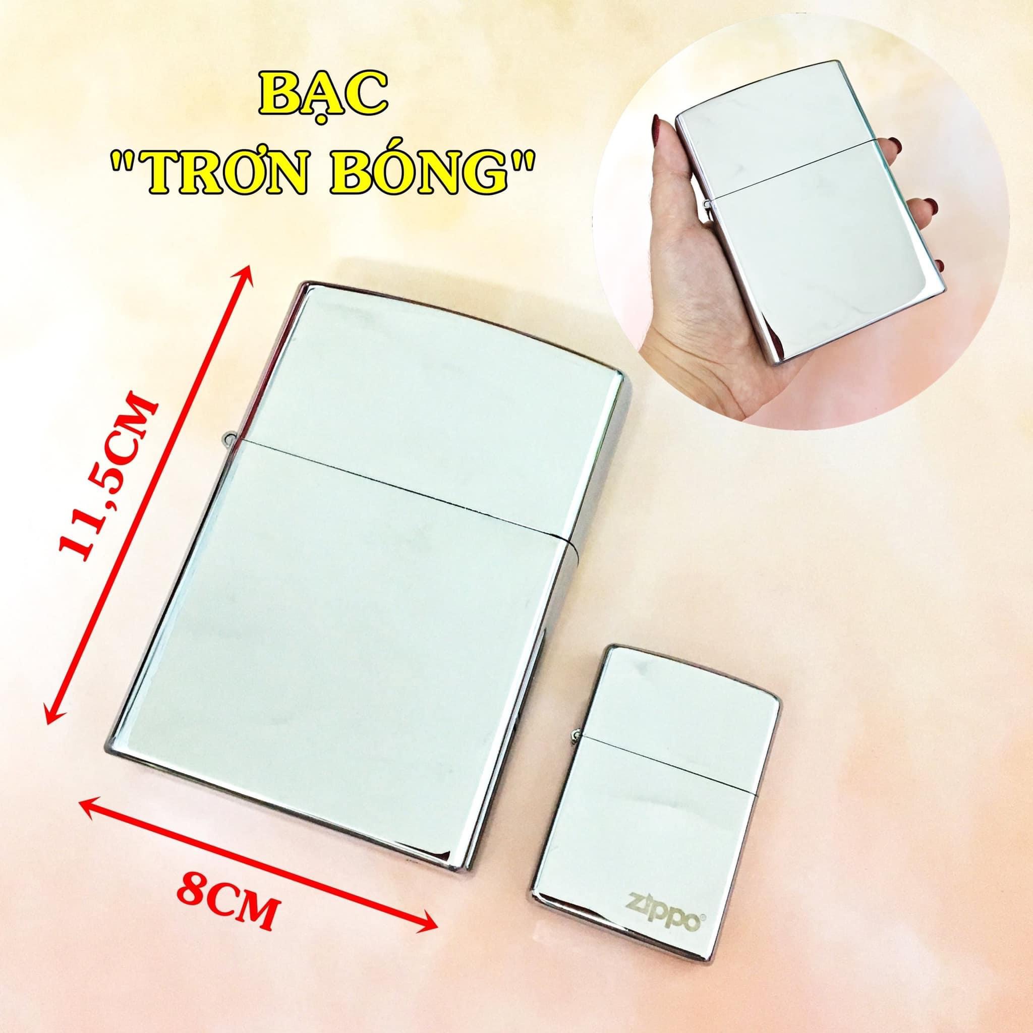 Bật lửa zippo khổng lồ bạc bóng nặng: 500 gam -