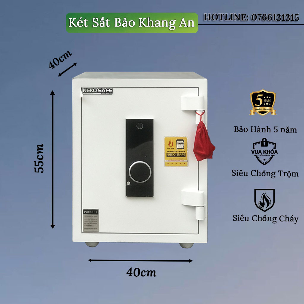 Két sắt việt tiệp ve65 vân tay kiêm điện tử