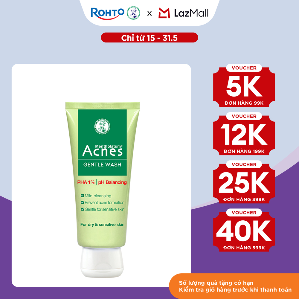 Sữa rửa mặt ngăn ngừa mụn dạng gel Acnes Gentle Wash 100g