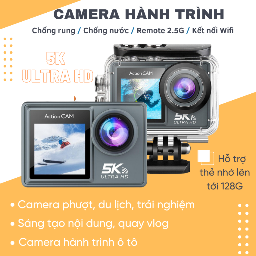 Camera hanh trinh 5K Ultra HD, Camera hành trình ô tô xe máy chống rung 4