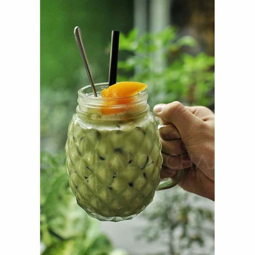 Cốc thuỷ tinh hình quả dứa 500ml , ly cốc thuỷ tinh đựng nước