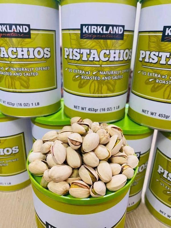 Hạt Dẻ Cười Rang Muối Kirkland Pistachios Hộp Thiếc 453g