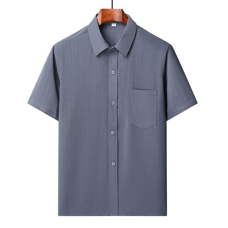 Áo sơ mi cộc tay nam trung niên cho ông cho bố, áo thô lụa nam