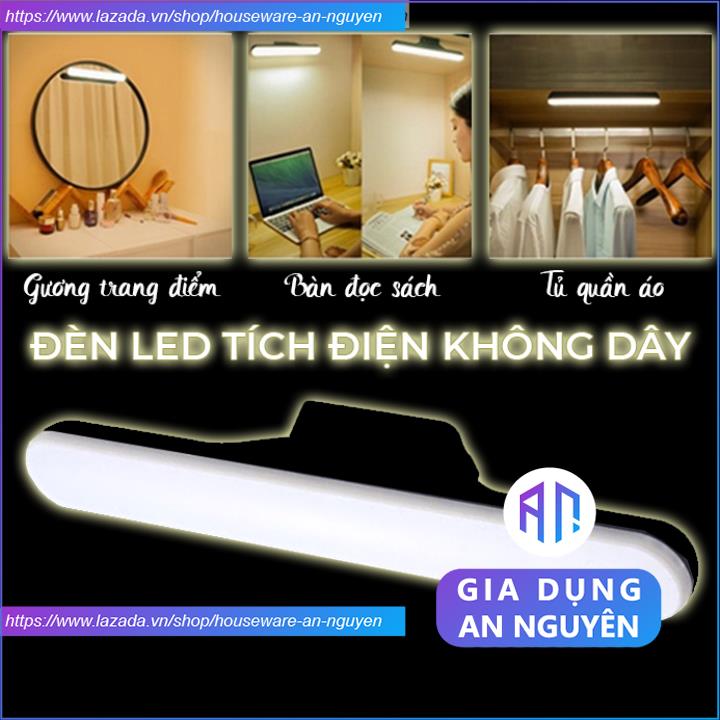 Đèn led đọc sách gắn dán bàn học gương trang điểm tường tủ sạc pin usb tích điện không dây