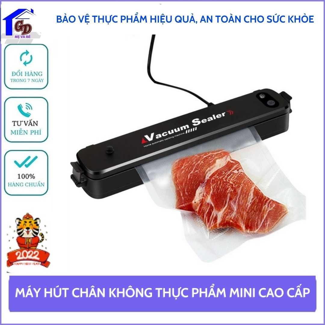 Máy Hút Chân Không Thực Phẩm Mini Không Kén Túi, Hàn Miệng Túi Vacuum Sealer Thế Hệ Mới 2021, Hút Khỏe, Nhanh, Nhỏ Gọn, Tiện Dụng, Tặng Kèm 10 Túi Hút Chân Không