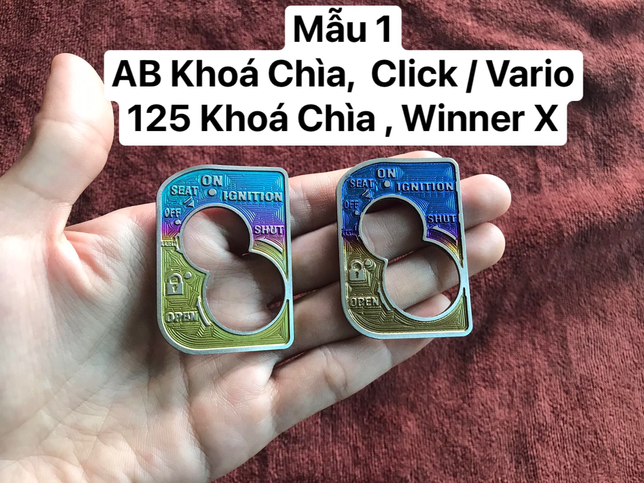 Tem titan dán ổ khoá cơ xe Air Blade 2016-2019, Winner X, Vario, Click.