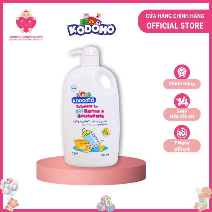 Nước rửa bình sữa Kodomo 750ml - Thái Lan