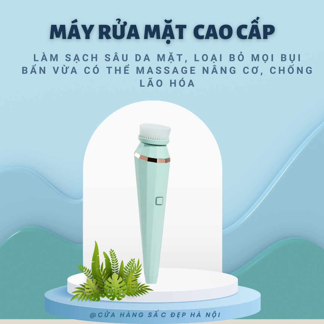 Máy rửa mặt 4 đầu cọ đa chức năng thiết kế mới năm 2022 cssd14bs