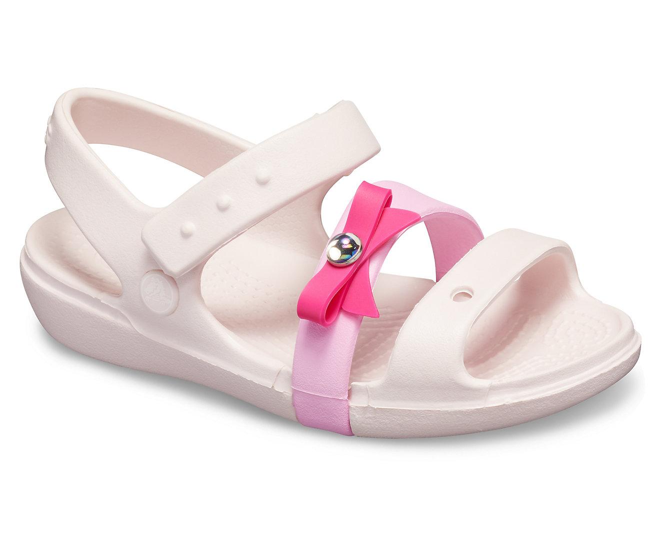 [HCM]Giày Crocs Kids Keeley Charm Sandal - Màu hồng - size C11 (US)