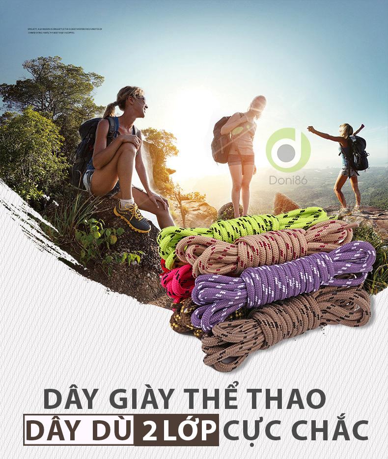 [HCM]Dây giày thể thao loại dây dù có 2 lớp với lõi dây trắng cực bền chiều dài dây 1m phối màu cực đẹp dùng mang giày thể thao leo núi - PK35