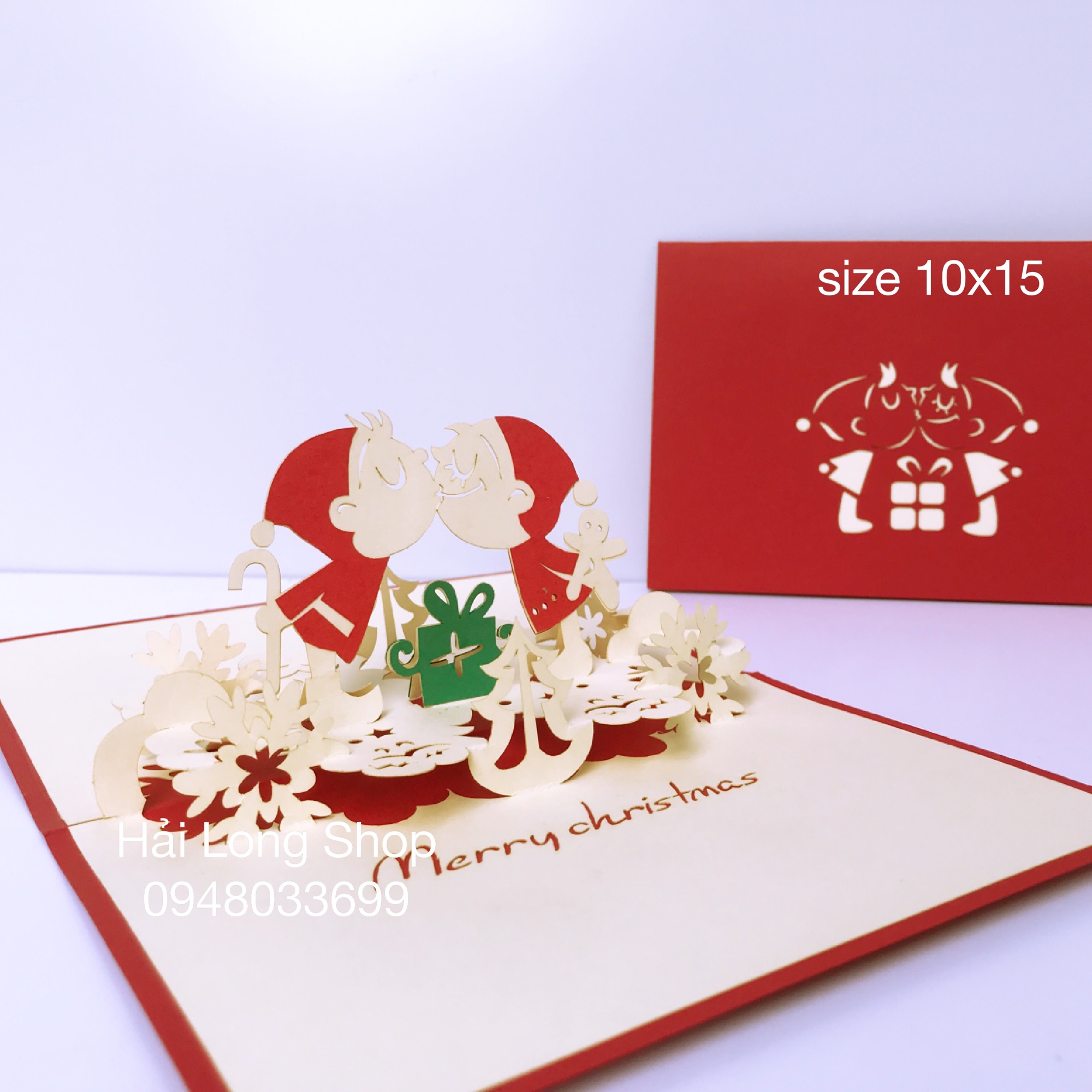 Em Bé 5 - Kiss -  Noel  - Thiệp 3D