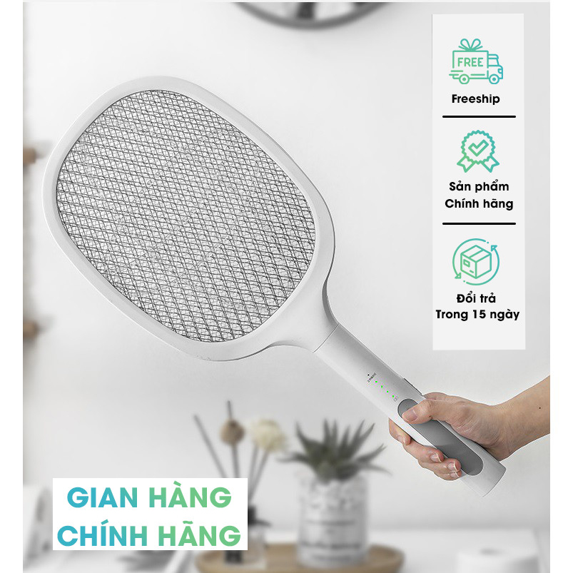 Vợt muỗi kiêm đèn bắt muỗi 3 trong 1 cao cấp tích hợp 4 đèn led 3 lớp lưới bảo vệ an toàn dung lượng pin 1200mAh sử dụng 8h, dụng cụ bắt muỗi 3 trong 1