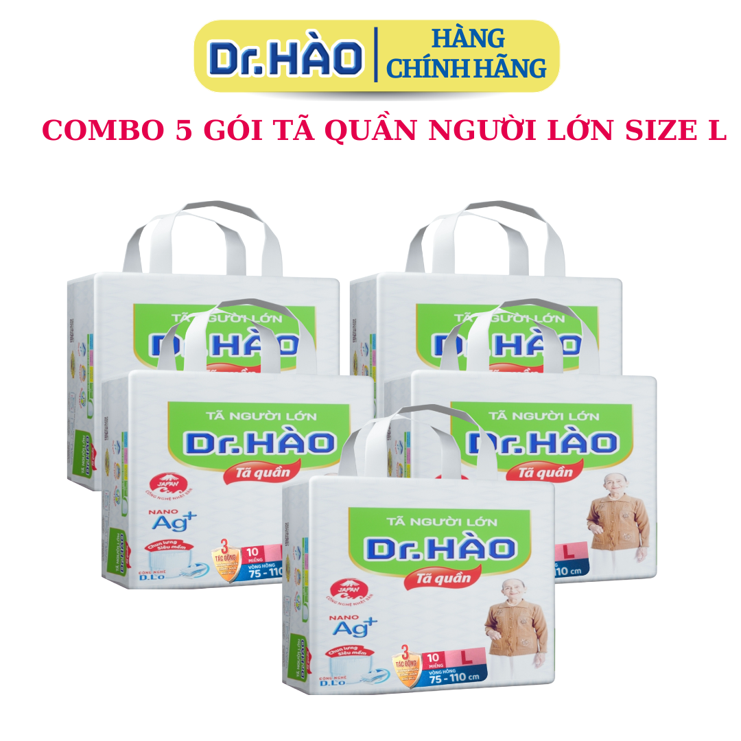 {Hàng chính hãng} Tã quần người lớn Dr.Hào size L bỉm quần người già tả quần người bệnh siêu thấm