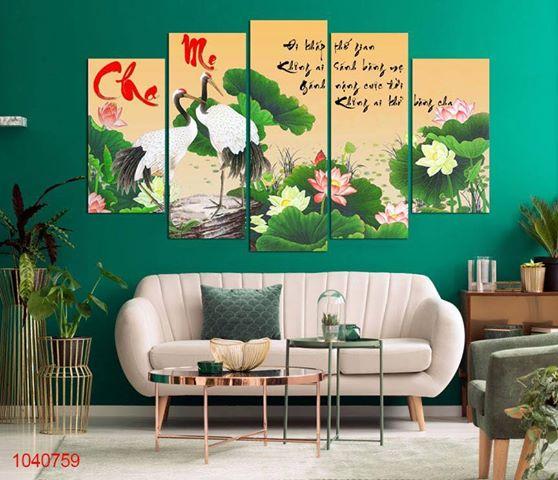 Tranh Treo Tường Phòng Khách - Tranh Gỗ Treo Tường Chữ Cha Mẹ - Tranh Treo Tường Gỗ Ghép 3D Hiện Đại 1.5m