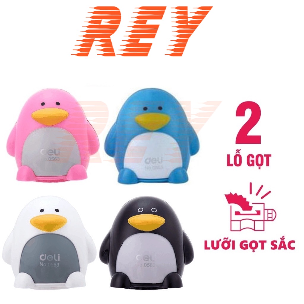 Chuốt bút chì hình chim cánh cụt dễ thương Deli 0563