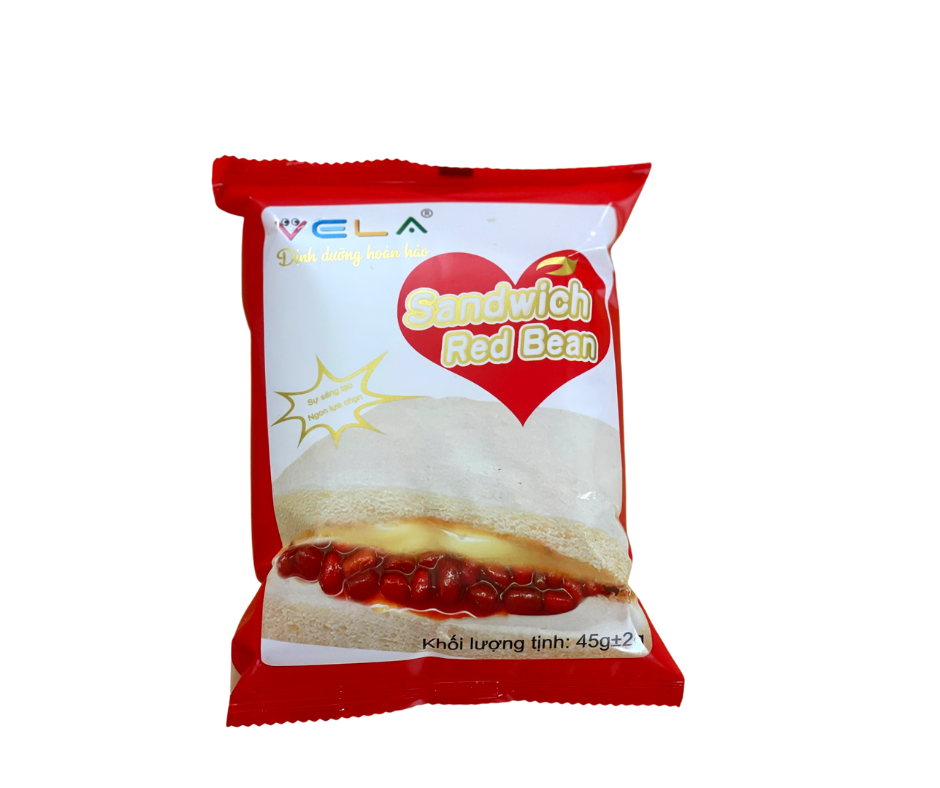 Bánh mì Sandwich Red Bean - Nhân đậu đỏ thơm ngon 45g