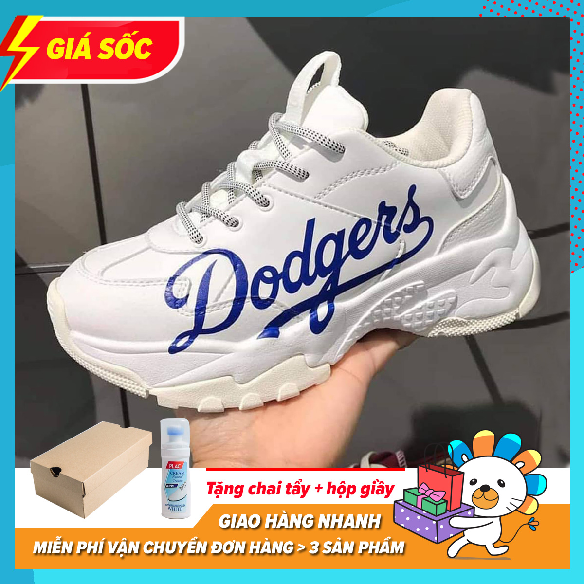 Giày Thể Thao Sneaker Nam Nữ Bóng Chày MLB Dosgers ,Giày MLB Dosgers Độn Đế 5cm