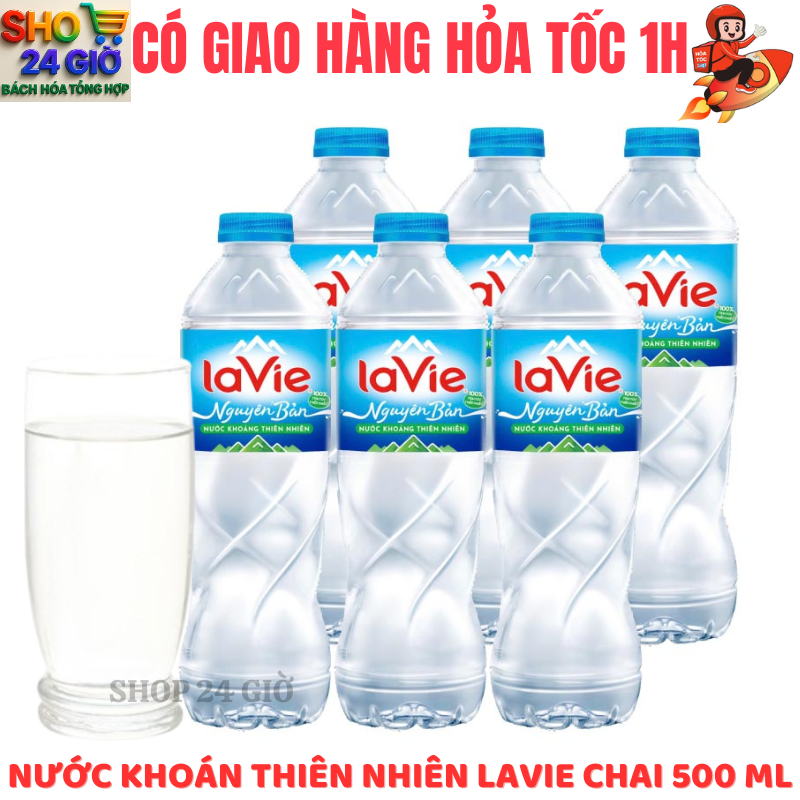 Nước Khoáng Thiên Nhiên La Vie 1 Lốc 6 Chai 500 Ml