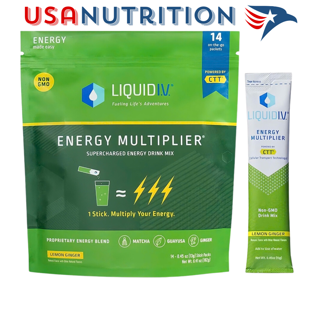 Bột điện giải tăng cường năng lượng Unilever Liquid IV Energy Multiplier : Bịch 14 gói