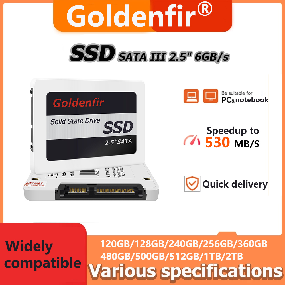 Goldenfir 2.5 SSD 120GB 128GB 240GB 256GB 480GB 500GB 512GB 360GB 1TB Nội Bộ Ổ Đĩa Trạng Thái Rắn Đĩa Cứng Đĩa Cho Máy Tính Để Bàn Máy Tính Xách Tay