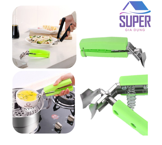 Dụng cụ gấp thức ăn nóng dạng kẹp - dụng cụ gắp đồ ăn nóng chuyên dụng