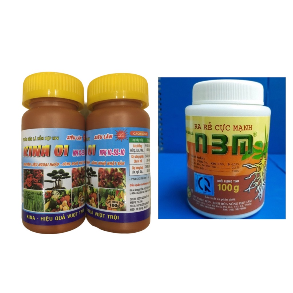 N3m 100gram phân bón kích thích ra rễ/ kina 55 100gram siêu lân kích chồi