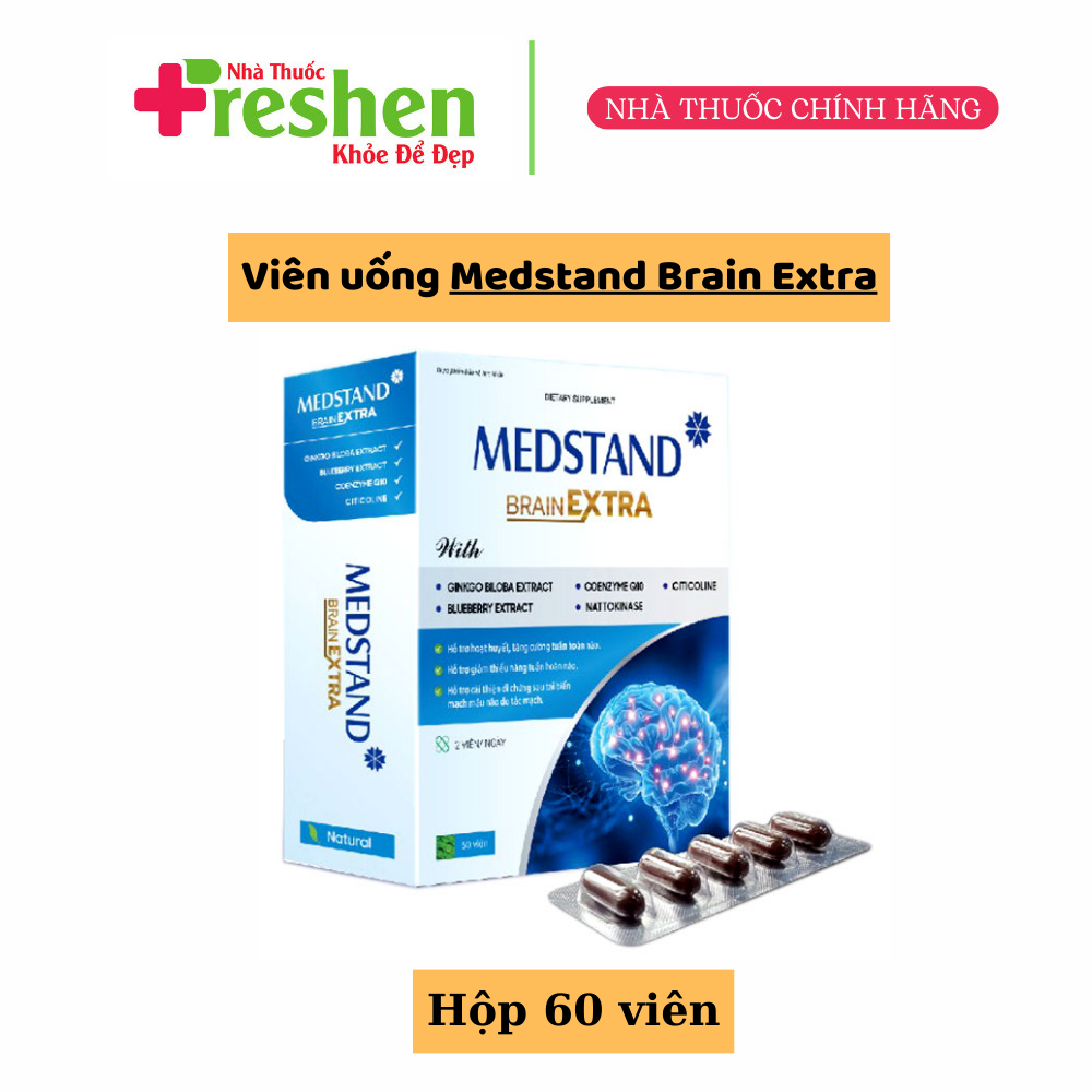 [HCM]Hoạt Huyết Dưỡng Não Medstand Brain Extra- Hộp 60 Viên