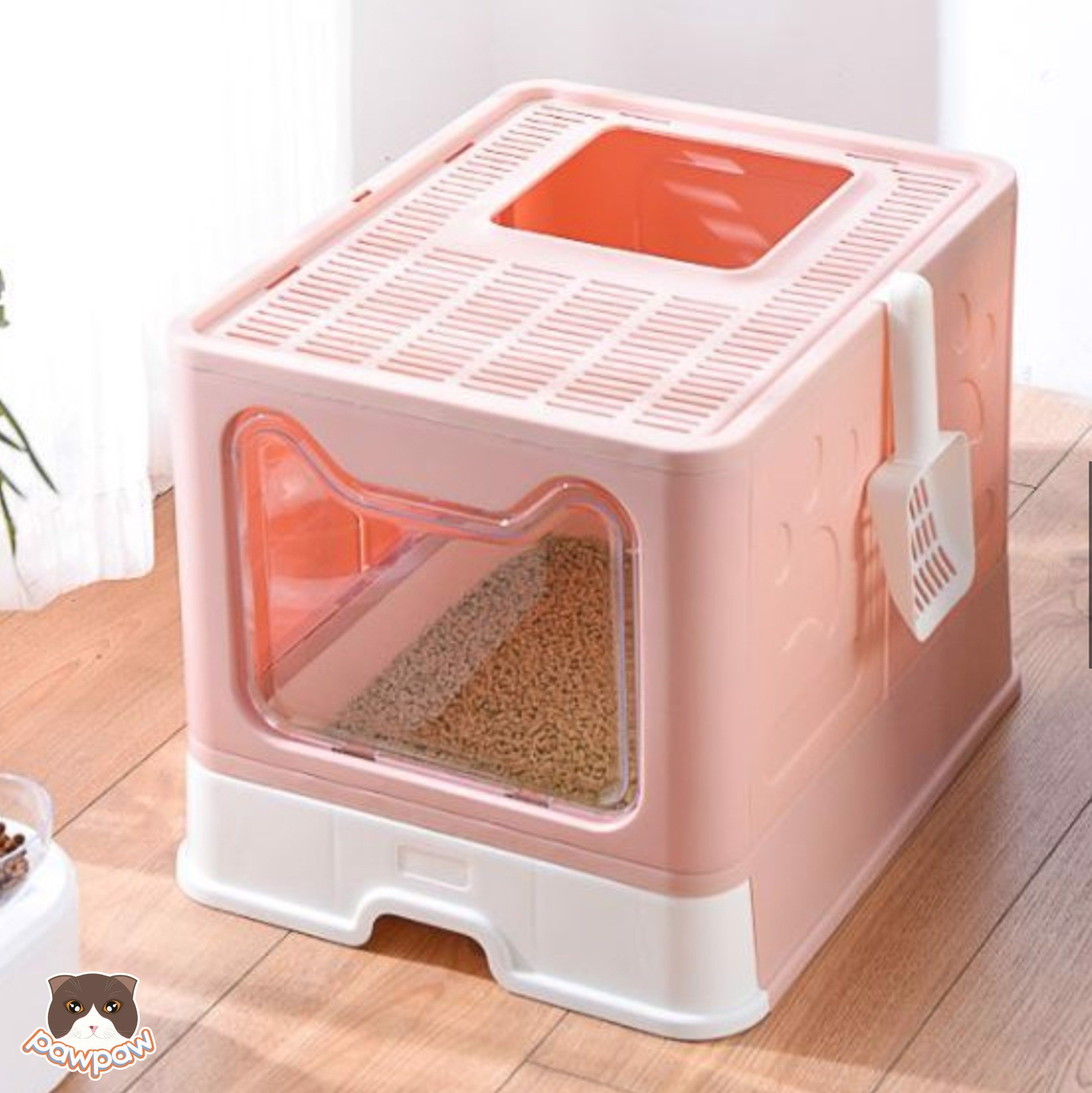 NHÀ VỆ SINH HAI CỬA CÓ KHAY KÉO CHO MÈO