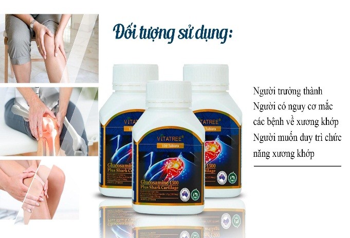 [HCM]VIÊN UỐNG BỔ XƯƠNG KHỚP VÀ SỤN CÁ MẬP- VITATREE GLUCOSAMINE 1500 PLUS SHARK CARTILAGE 100 VIÊN [ HÀNG NHẬP KHẨU TỪ ÚC- CAM KẾT HOÀN TIỀN 100% KHI PHÁT HIỆN HÀNG GIẢ]