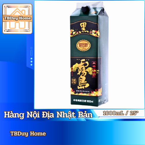 Nước Shochu KUROKIRISHIMA Nhật Bản 1800mL/ hộp giấy