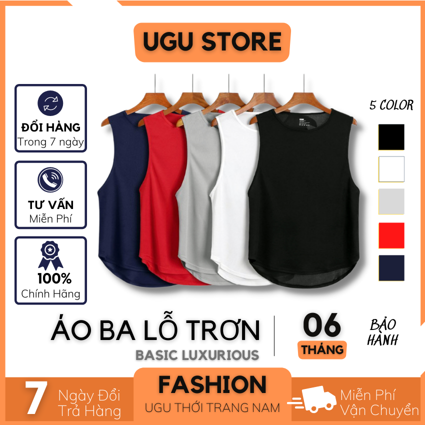 Áo ba lỗ nam thiết kế sát nách để chơi thể thao, tập gym From Chuẩn - GUU SHOP