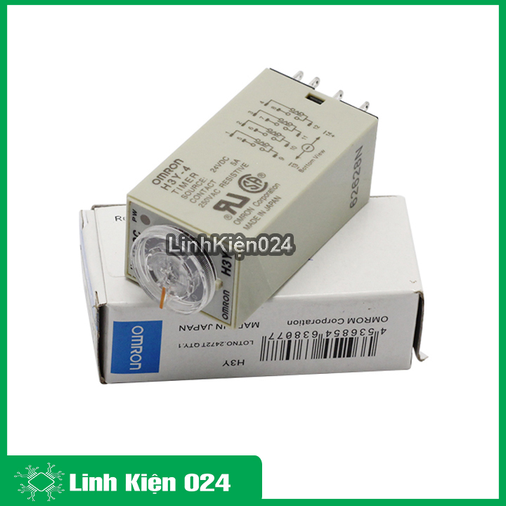 Relay thời gian timer omron H3Y-4 14p 24v