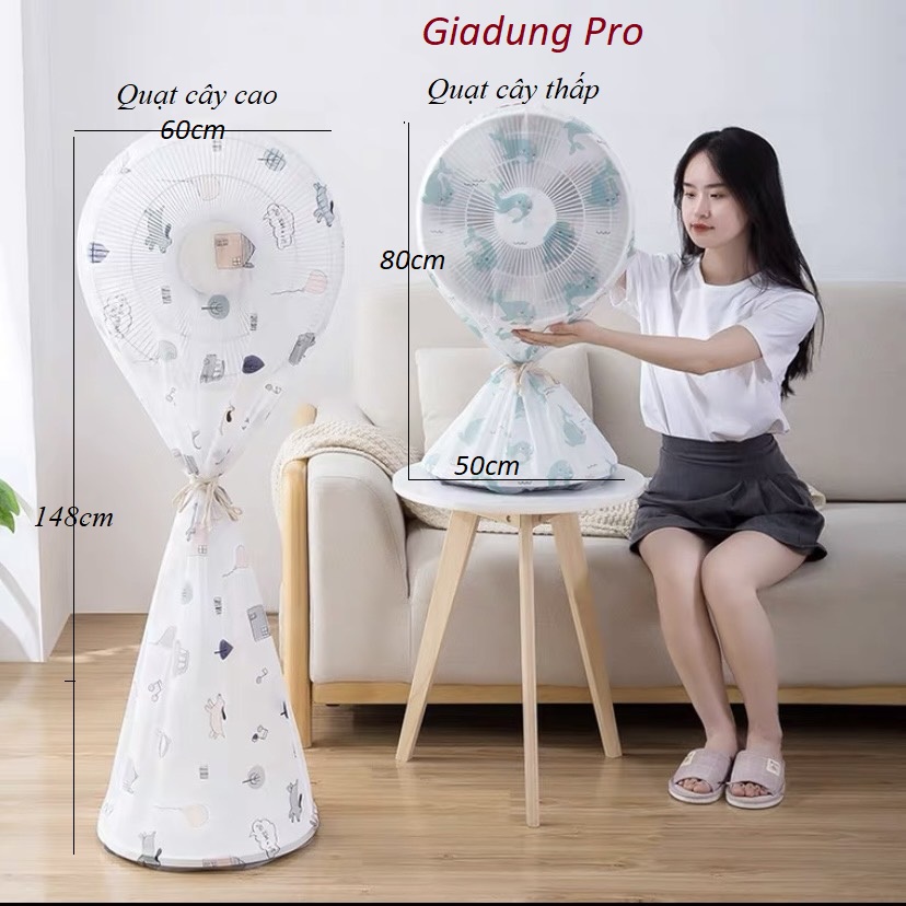 Túi Bọc Quạt Cây Chống Bụi Bẩn/Chụp Đậy Quạt Cây/ Chụp Quạt Quạt Điện /Túi Cất Đồ/Túi Bọc Bảo Vệ Quạt/ Túi Đựng Quạt Cây Hoạ Tiết Siêu Xinh - Giadung Pro