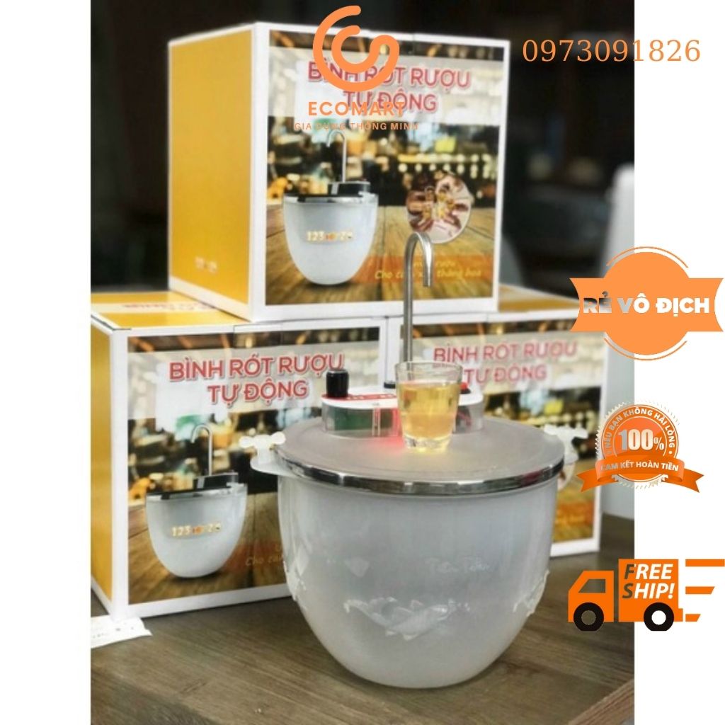 Máy rót rượu tự động cảm ứng thông minh rót chuẩn định lượng bảo hành 12 tháng
