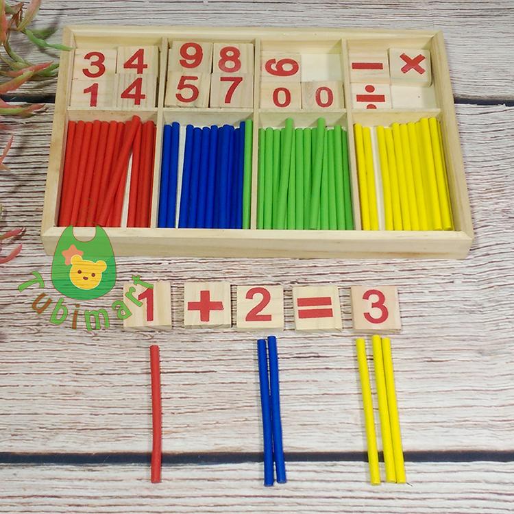 Đồ chơi que tính học toán bằng gỗ cho bé| Đồ chơi bằng gỗ| Đồ chơi cho bé