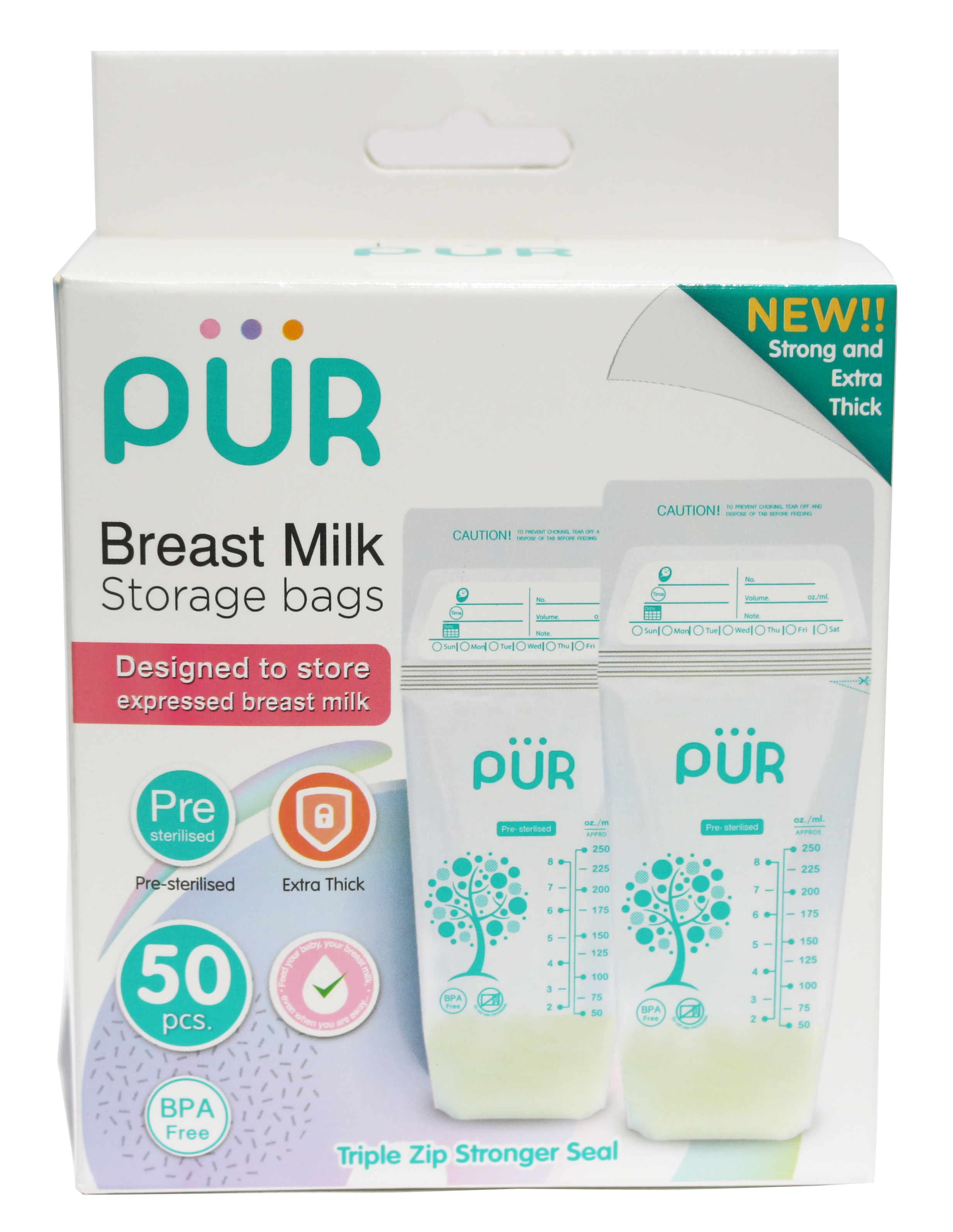 Túi trữ sữa hộp 50 túi, được kiểm định của Bộ Y Tế, có giấy công bố chất lượng sản phẩm, an toàn khi đựng thực phẩm cho trẻ e