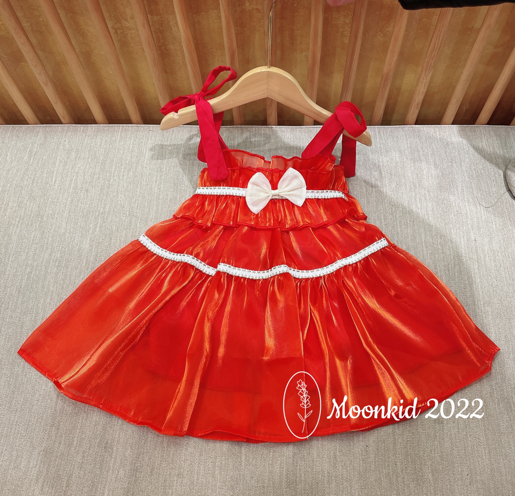 Váy bé gái, váy cho bé gái cánh tiên nơ lưng cao cấp từ 8-18kg