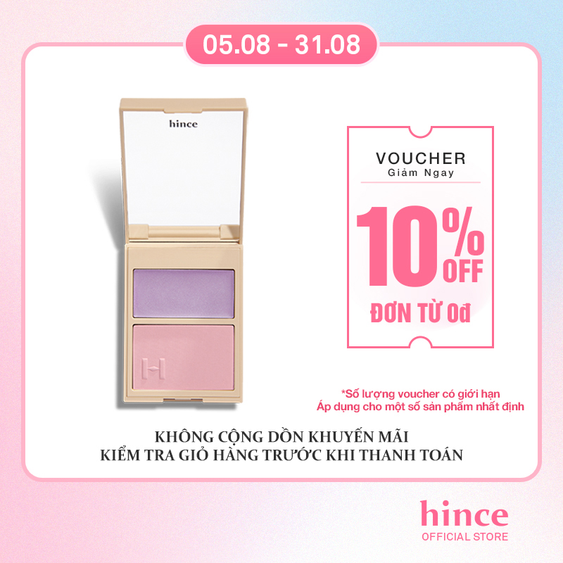 Má hồng dạng phấn và kem 2 ô đa năng tạo khối và bắt sáng hince True Dimension Layering Cheek 9.3G