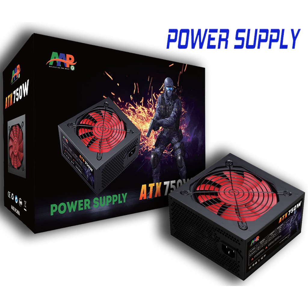Nguồn máy tính AAP 750W Chính hãng (4+4pin) - FAN ĐỎ 12CM BẢO HÀNH 24 THÁNG