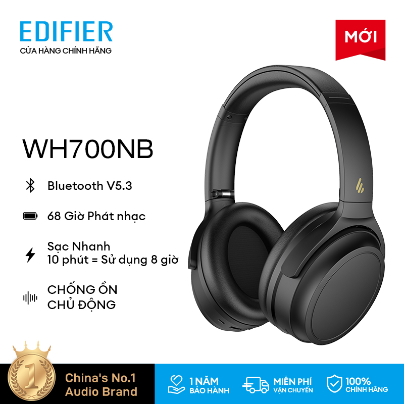 Edifier WH700NB/W800BT PLUS Chống Ồn Không Dây Bluetooth V5.3 Tai nghe Chụp tai Sạc nhanh Gập gọn Trọng lượng Nhẹ Thời lượng Pin siêu dài Chế độ Chơi Game