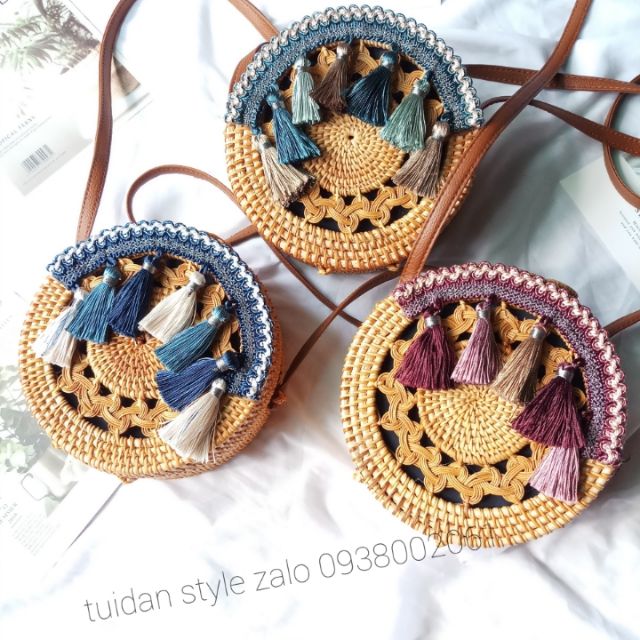 Túi cói trống tròn xả kho